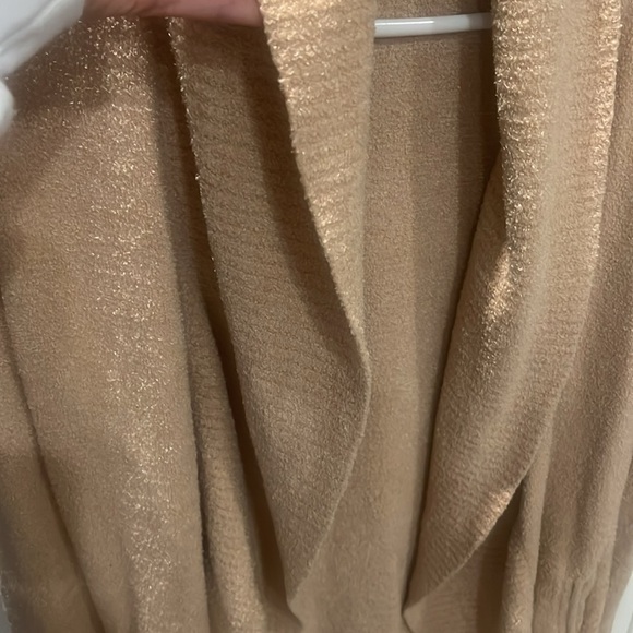 Barefoot Dreams Cozy Chic Lite Camel XS/S Open Front Sweater - Picture 4 of 8